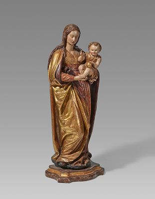 Spanish School: Madonna with Christ Child. SPANISH SCHOOL 15th / 16th c. Title: Madonna with 