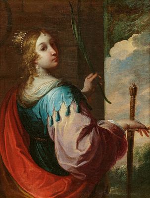 Pietro Ricchi: Saint Barbara. RICCHI , PIETRO 1606 Lucca–1675 Padua or Udine Title: Saint 