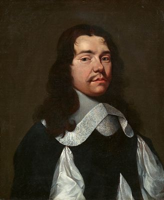 Michiel Sweerts: Portrait of a Distinguished Gentleman in a Black Robe with a Lace Collar. SWEERT 