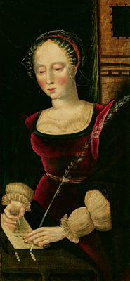 German School: Saint Barbara. GERMAN SCHOOL 16th c. Title: Saint Barbara. Technique: Oil on 