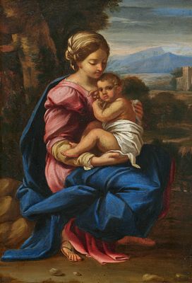 Italian School: Rest on the Flight. ITALIAN SCHOOL 17th c. Title: Rest on the Flight. Subtitle: 