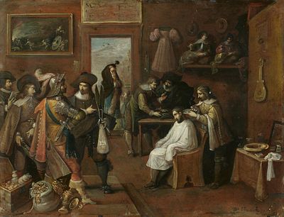 Frans II. Francken: The Barber's Shop. FRANCKEN , FRANS II. 1581 Antwerp–1642 Antwerp Title: The 