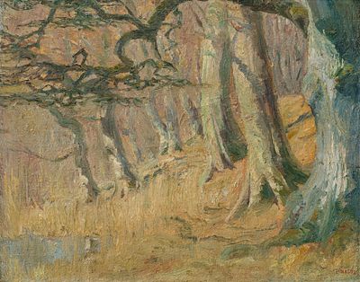 Emil Nolde: Wald, Vorfr&uuml;hling. NOLDE , EMIL 1867 Nolde–1956 Seeb&uuml;ll Title: Wald, Vorfr&uuml;hling. 