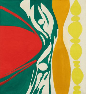 Ernst Wilhelm Nay: "Rot-Gr&uuml;n mit gelber Kette". NAY , ERNST WILHELM 1902 Berlin–1968 Cologne 