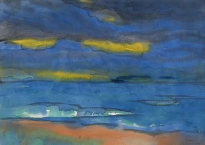 Emil Nolde: Stilles Meer. NOLDE , EMIL 1867 Nolde–1956 Seeb&uuml;ll Title: Stilles Meer. Technique: 