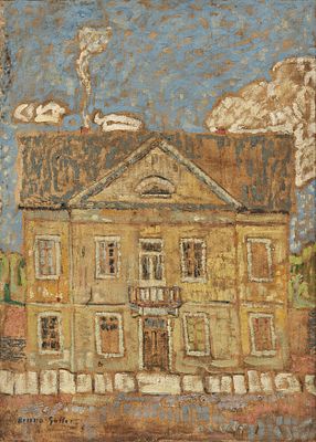 Bruno Goller: Das Haus. GOLLER , BRUNO 1901 Gummersbach–1998 D&uuml;sseldorf Title: Das Haus. Date: 