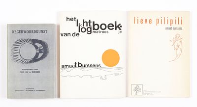 BURSSENS, Amaat. Negerwoordkunst Antwerpen De Sikkel 1932 8&deg;, 193, [3] blz, orig. halflederen 