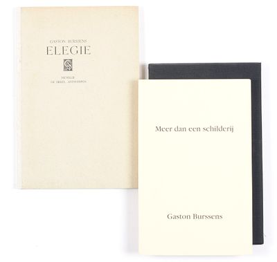 BURSSENS, Gaston. Elegie Antwerpen De Sikkel 1943 4&deg;, 40 blz, ex. 136/200 op Van Gelder geschept 