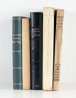 BUYSSE, Cyriel. Mea Culpa Amsterdam Becht [1896] 1ste druk in linnen band. Bijgevoegd: BUYSSE 
