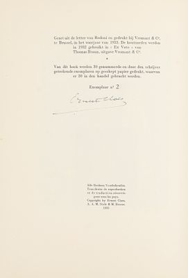 CLAES, Ernest. Toen Onze Lieve Vrouwke heuren beeweg deed. Houdsneden van Maurice Brocas 
