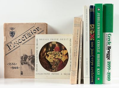 [BRUGGE]. Excelsior! 1883-1893 Bruges Presses Popp [1893] 4&deg;, 401 pp avec titre en lith. par 