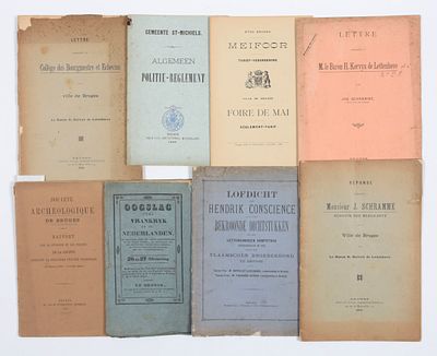 [BRUGGE]. Verzameling van 166 kleine publicaties i.v.m. Brugge Verschillende formaten, vooral 