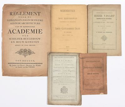 [BRUGSE DRUKKEN]. Reglement voor de leerlingen zoo in de figure als in de architecture van de 