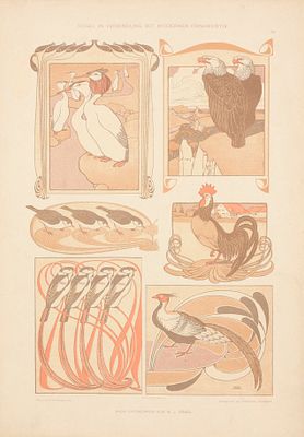 [ORNAMENTEN]. Dekorative Vorbilder, Farbiger Meisterwerk aus alter und neuer Zeit Stuttgart 