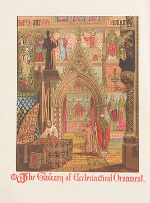 PUGIN, A. Welby. Glossary of Ecclesiastical Ornament and Costume London Bernard Quaritch 1868 4&deg; 