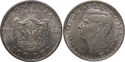 ROMANIA-MIHAI I-500 LEI 1944- KM#5-AG