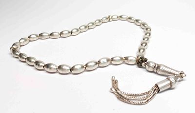 925 Silber Gebetskette Tesbih Kehribar L&auml;nge ca. 21cm Gewicht ca. 16g Interne Nummer A0295800999