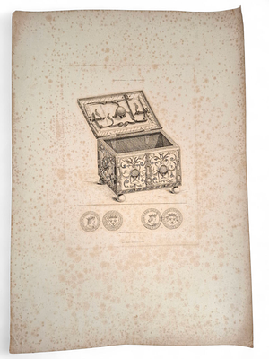 Antike Kupferstich-Lithografie 19. Jh. Antike Kupferstich-Lithografie 19. Jahrhundert, Motiv 