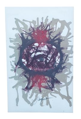 Pierre Jacquot Farblithographie gerahmt, Rahmenma&szlig; ca. 41,5 x 31,5cm, Blattma&szlig; ca. 