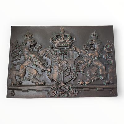 Wappenbild. Gipsplatte Motiv gro&szlig;es Bayerisches Staatswappen, Material Gips, Ma&szlig;e 