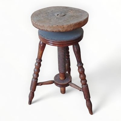 Antiker Dreh Hocker Schiffshocker