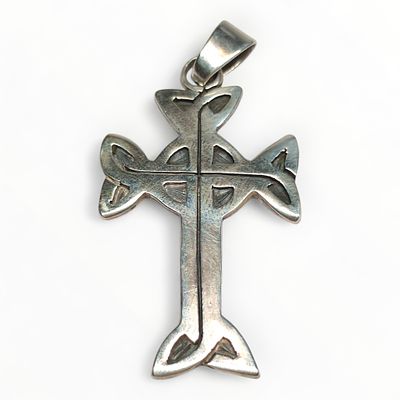 Kreuz. 925 Sterling Silber Kreuz Keltisch, Meisterpunze HY HY, Ma&szlig;e ca. 5 x 2,5cm, Gewicht 