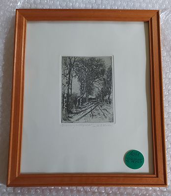 Martin Paul M&uuml;ller Radierung gerahmt, Rahmenma&szlig; ca. 29 24cm, Blatt Ma&szlig; ca. 12 x 9cm, u. r. 