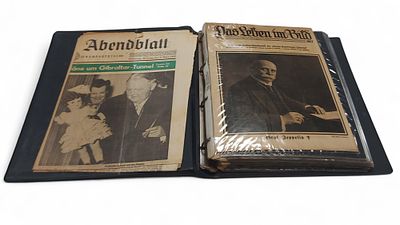 XL Dokumentenmappe div. naurtische Unterlagen, . XL Mappe Dokumente div. Papiere, Urkunden 