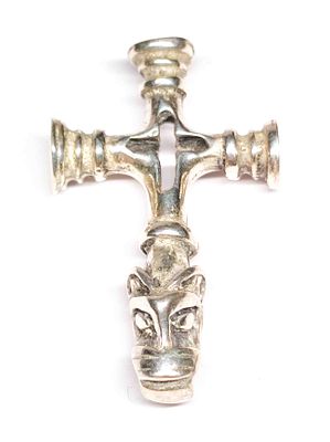 925 Silber Thors Hammer Wolfskreuz. Viking 925 Silber Thorshammer Wolfskreuz, Ma&szlig;e ca. 35 x 23mm 