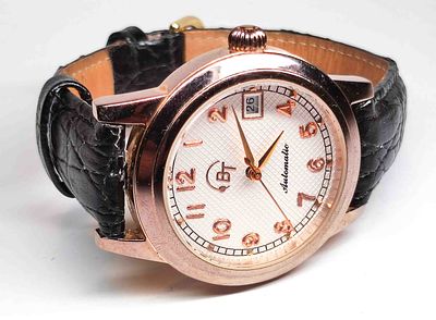 HAU BT Automatik Armbanduhr. HAU BT Automatikuhr mit Lederarmband "Esprit" Datumsanzeige 