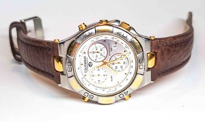 Columbus Chronograph Modellnr. 36623, Lederarmband &Oslash; ca. 40mm (ohne Krone) Alarmfunktion, 