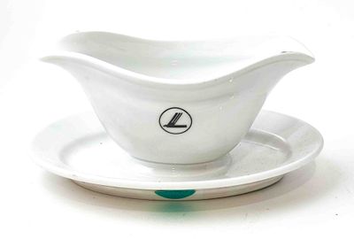 Antike Fokke Wulff Sauciere Ma&szlig;e ca. 12 x 23 x 15cm, Bodenmarke Bauscher Weiden, unbest. 