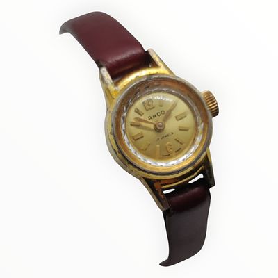 Vintage Lanco 17 Jewels Swissmade Handaufzug, Golddouble, &Oslash; Geh&auml;use ohne Krone ca. 17mm 