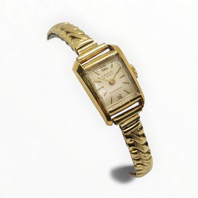 Camia Damenarmbanduhr. Vintage CAMIA 21 Rubis Armbanduhr, Swiss Made, Flexarmband, Handaufzug 