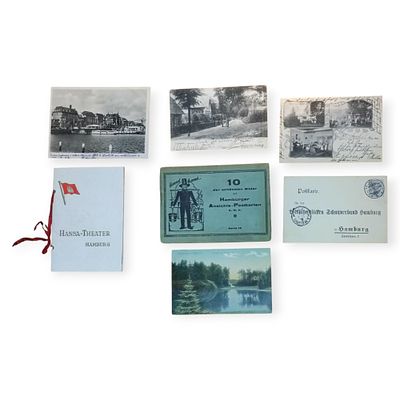 Lot Hamburg mit dabei u.a. antike Postkarten, Motive u.a. "Wirtschaftlicher Schutztverband 