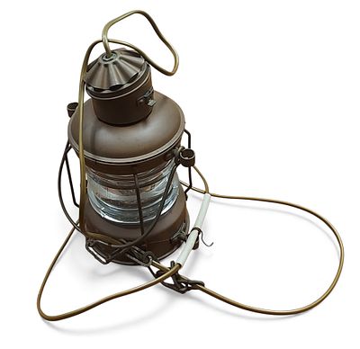 Schiffslampe. Vintage Schiffslampe, 70er Jahre, elektrifiziert, Funktion ungepr&uuml;ft 
Interne Nr. 