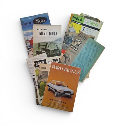 orig. Betriebsanleitungen + Datenbl&auml;tter u.a. Ford Taunus, Puch. Lot versch. Betriebsanleitungen 
