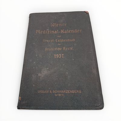 Antiker Wiener Medizinal-Kalender 1937. Antiker Wiener Medizinal Kalender und Rezept Taschenbuch 