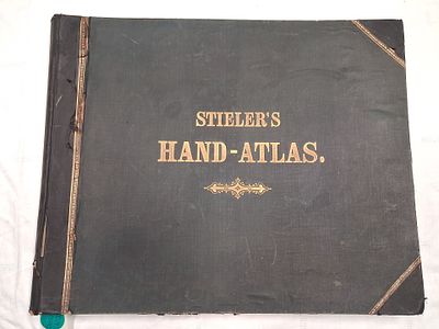 Antiker Stielers Handatlas. Stielers Handatlas &uuml;ber alle Theile der Erde 95 + 8 Karten 