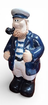 Keramik Seefahrer Figur Ma&szlig;e ca. 31 x 7 x 3,5cm, Sammlerst&uuml;ck 
Interne Nummer: A0342321006