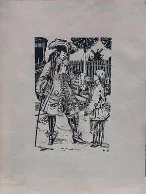 Иван Билибин. Иллюстрация к роману «Пётр 1». 1937 г. Бумага, тушь. 25х18,5 -