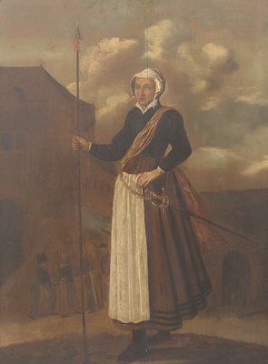 Dutch school, 17th century, 'Kenau Simonsdochter Hasselaer, 1573' Unsigned. This painting is 