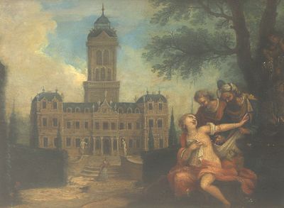 Flemish school, 17th century, 'Susanna and the Elders' Unsigned. Oil on copper, 37 x 35 cm 