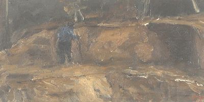 Sientje Mesdag - van Houten (1834-1909), ‘Man in a sandy landscape’ Monogrammed ‘SM’ lower 