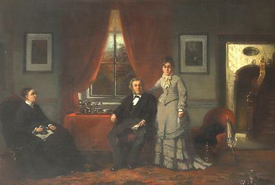 Johannes Anthonie Balthazar Stroebel (1821-1905), ‘Family portrait’ Signed 'Stroebel' and dated 
