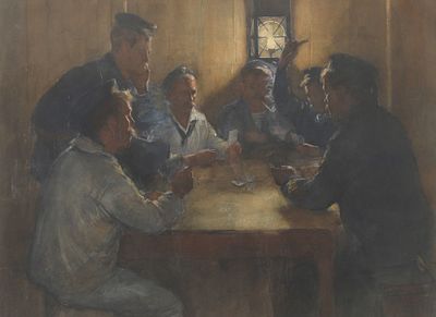 Hendrik Maarten Krabbé [Krabbe] (1868-1931), 'Card playing sailors' Signed ‘H.M. Krabbé’ and 