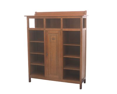 Hendrik Petrus Berlage (1856-1934) An oak bookcase with ebony inlay, designed by H.P. Berlage 