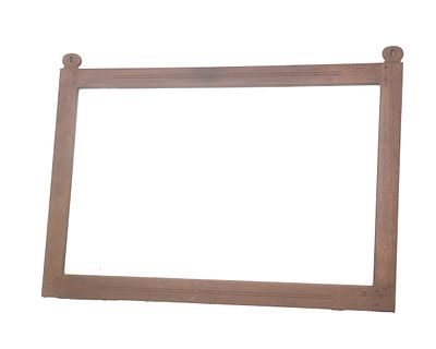 Jacob Pieter van den Bosch (1868-1948) A rectangular oak mirror with ebony pins, a design Jac. 