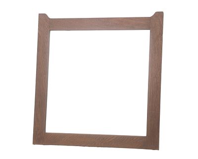 Jacob Pieter van den Bosch (1868-1948) A square faceted mirror in an oak frame, a design Jac. 