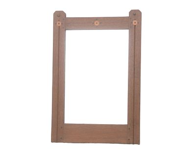 Jacob Pieter van den Bosch (1868-1948) A rectangular mirror in an oak frame with ebony and 